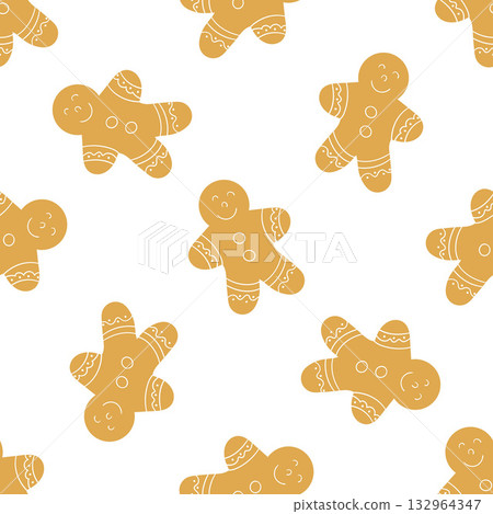 Christmas seamless pattern in hand draw style Christmas seamless pattern in hand draw style 132964347