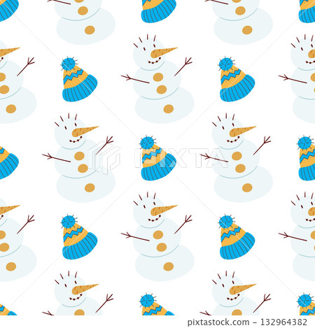 Christmas seamless pattern in hand draw style Christmas seamless pattern in hand draw style 132964382