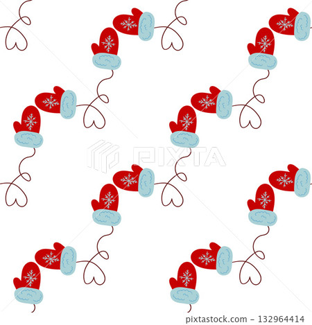 Christmas seamless pattern in hand draw style 132964414