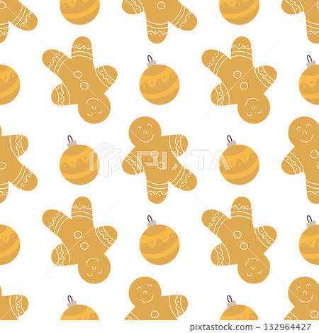Christmas seamless pattern in hand draw style Christmas seamless pattern in hand draw style 132964427