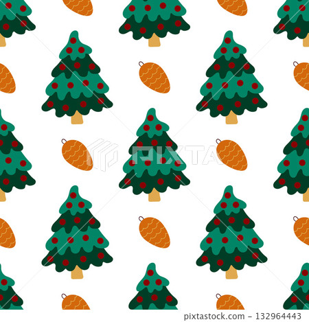 Christmas seamless pattern in hand draw style Christmas seamless pattern in hand draw style 132964443