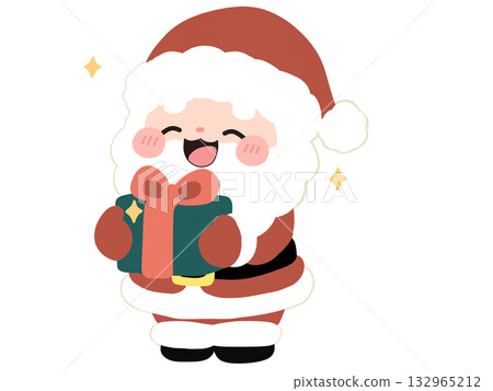 Santa with a present Santa with a present 132965212