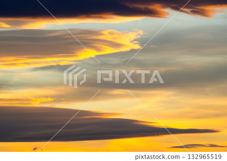 Beautiful sunset clouds a-2-2 high contrast 132965519