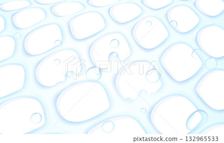 網狀水膜和水滴示意圖 132965533