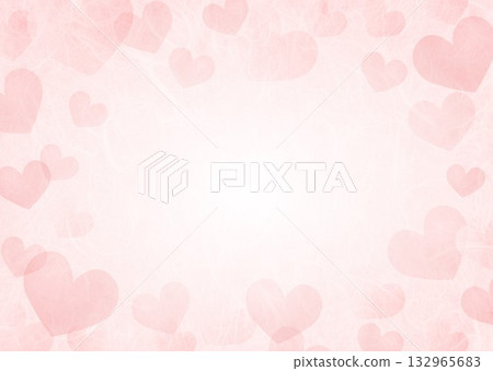 Pink heart pattern on fluffy Japanese paper Pink heart pattern on fluffy Japanese paper 132965683