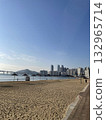 South Korea Busan Gwangalli Beach Coast Sandy Beach 132965714