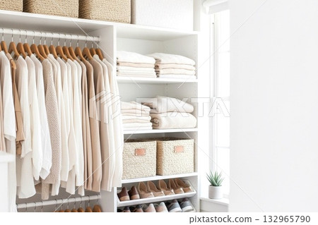 井然有序的生活，清爽的心情：自然風格的室內設計，採光充足，收納空間充足 132965790