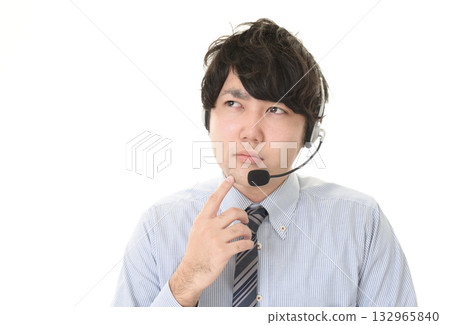 Thinking male operator 132965840