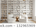 A well-organized life and a refreshing mind: natural interior design with beautiful light and storage 132965909