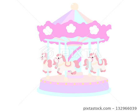 Dreamy cute merry-go-round 132966039