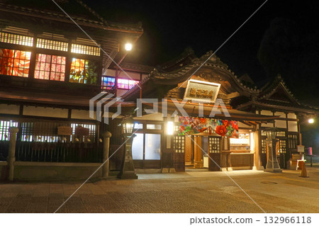 Dogo Onsen night view (Matsuyama City, Ehime Prefecture) Dogo Onsen night view (Matsuyama City, Ehime Prefecture) 132966118
