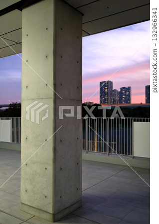 exposed concrete pillars exposed concrete pillars 132966341