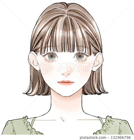 Face type: "Fresh" - blunt bangs Face type: "Fresh" - blunt bangs 132966796