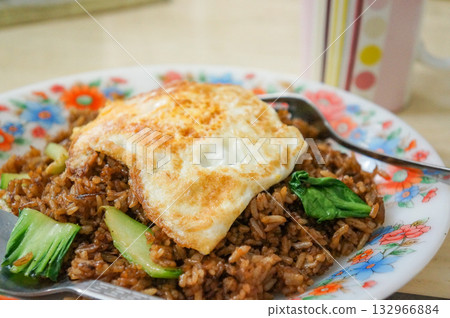Nasi Goreng, a traditional Indonesian dish I had at a Malaysian restaurant 132966884