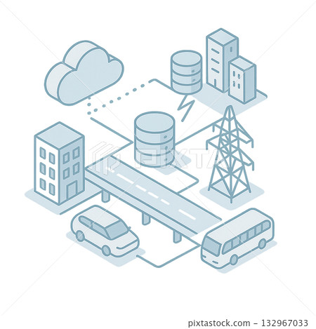 連接雲端伺服器和終端機的網路圖，雲端運算中資料鏈路的圖像 132967033
