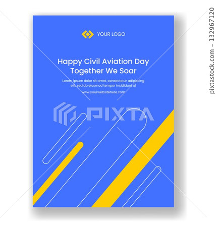 Flat Cartoon Hand Drawn Templates Illustration For International Civil Aviation Day Vertical Poster Design Flat Cartoon Hand Drawn Templates Illustration For International Civil Aviation Day Vertical Poster Design 132967120