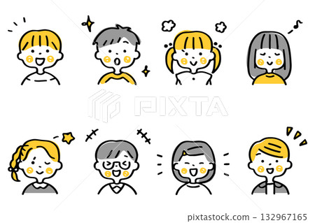 微笑兒童上半身插畫集 2 微笑兒童上半身插畫集 2 132967165