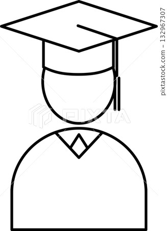 大學生的簡單圖標 132967307