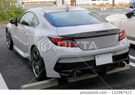 White domestic sports car image 132967421