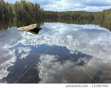Lake in Nuuksio National Park, Finland Lake in Nuuksio National Park, Finland 132967465