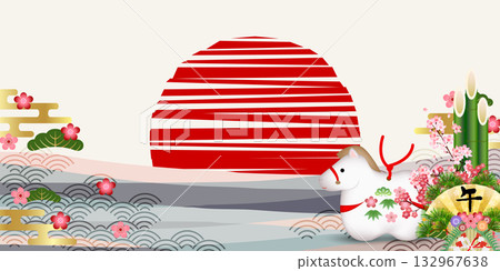 馬年賀卡十二生肖背景 馬年賀卡十二生肖背景 132967638