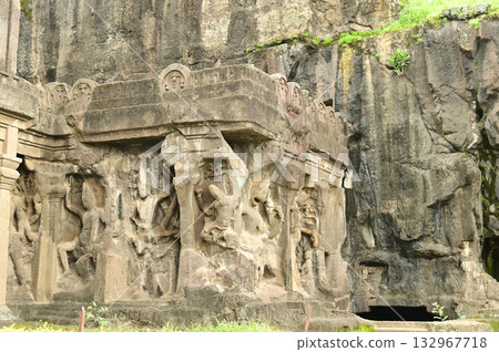 Architecture of the Hindu religious art at the Elora Caves, a UNESCO World Heritage Site, is one of the world's largest collections of rock-cut temples, dating back to 600-1000 AD. Architecture of the Hindu religious art at the Elora Caves, a UNESCO World Heritage Site, is one of the world's largest collections of rock-cut temples, dating back to 600-1000 AD. 132967718