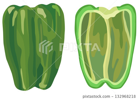 甜椒橫斷面插圖向量圖 132968218