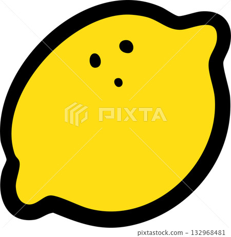 Simple Cartoon Fruits Collection for Design and Education 132968481