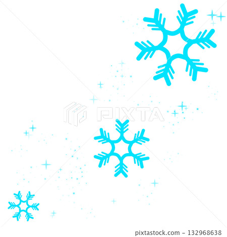 Vibrant light blue snow and light illustration 132968638