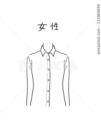 Illustration material of a women's shirt Illustration material of a women's shirt 132968694
