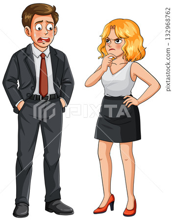 Business Colleagues Having a Serious Office Conversation 132968762