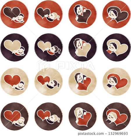 Heart and Girl/Circle Set Heart and Girl/Circle Set 132969693