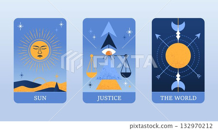 Sun justice world tarot cards illustration blue graphic design symbols spirituality balance astrology mystical art celestial eye scales cosmic Sun justice world tarot cards illustration blue graphic design symbols spirituality balance astrology mystical art celestial eye scales cosmic 132970212