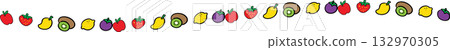 Boarder Line Simple Cartoon Fruits Collection for Design and Education Boarder Line Simple Cartoon Fruits Collection for Design and Education 132970305