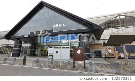 JR兩毛線和東武鐵道東武日光線栃木站北口 132970331