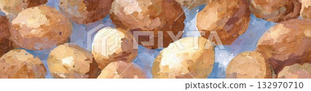 馬鈴薯油畫紋理背景素材 132970710