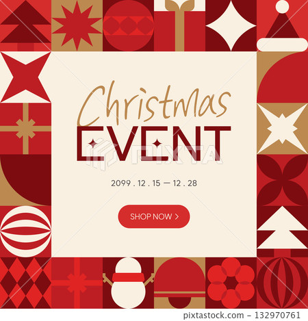 flat illustration design christmas card news banner template flat illustration design christmas card news banner template 132970761