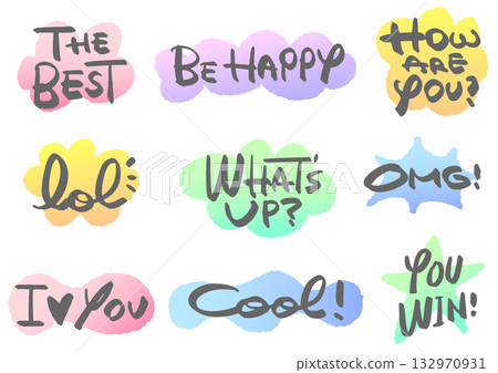 Handwritten material. A set of various messages. 132970931