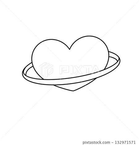 A heart is drawn on a white background A heart is drawn on a white background 132971571