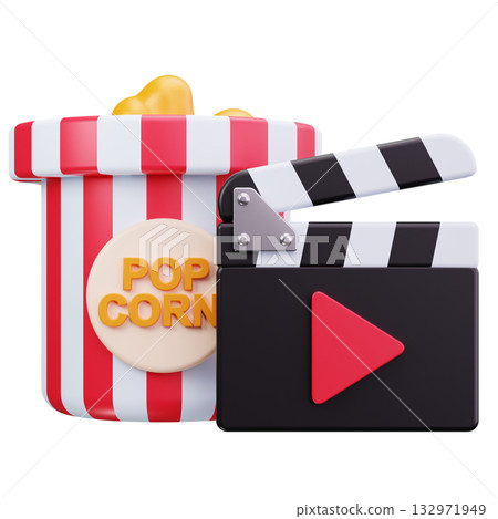 Popcorn And Movie Play 132971949