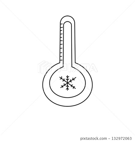 A thermometer with a snowflake on it 132972063
