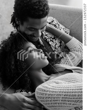 Couple Sharing a Tender Moment in a Cozy Indoor Setting During a Quiet Afternoon Couple Sharing a Tender Moment in a Cozy Indoor Setting During a Quiet Afternoon 132972337