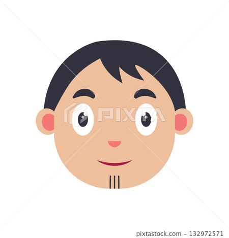 Cartoon Male Avatar Face Vector Illustration Cartoon Male Avatar Face Vector Illustration 132972571