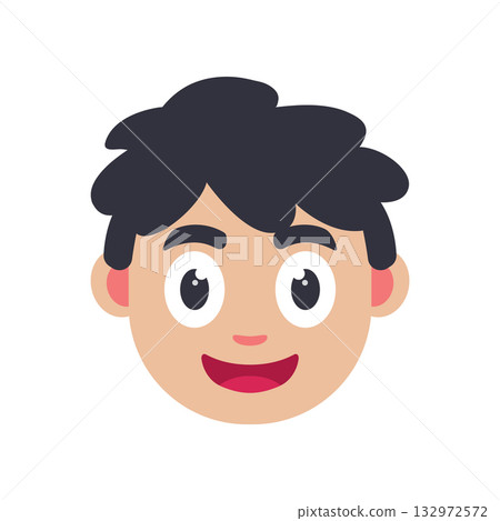 Cartoon Male Avatar Face Vector Illustration Cartoon Male Avatar Face Vector Illustration 132972572