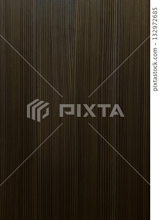 A vertical background image of delicate dark brown vertical wood grain 132972685