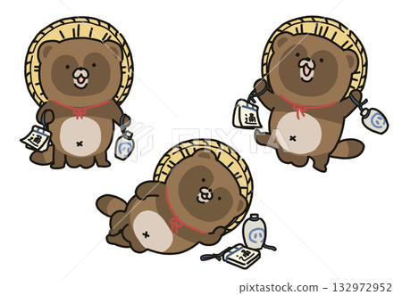 狸雕像/可愛狸插圖集 狸雕像/可愛狸插圖集 132972952