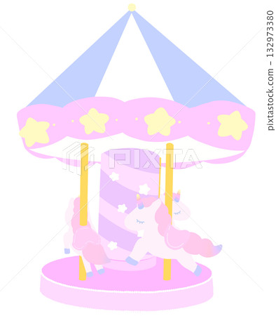Colorful and dreamy merry-go-round Colorful and dreamy merry-go-round 132973380