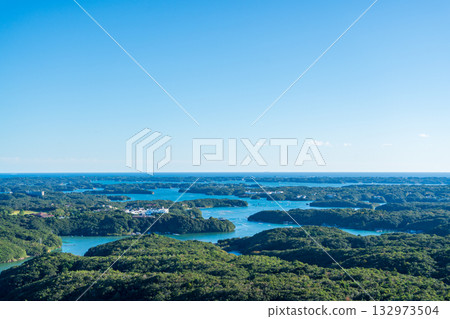 Ago Bay as seen from Yokoyama in Ise-Shima National Park 132973504