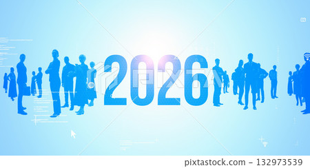 2026年令及8年新年賀卡素材:跨國人才與科技企業形象 2026年令及8年新年賀卡素材:跨國人才與科技企業形象 132973539