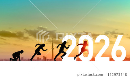 2026年新年圖片，令和8年新年賀卡素材 132973548